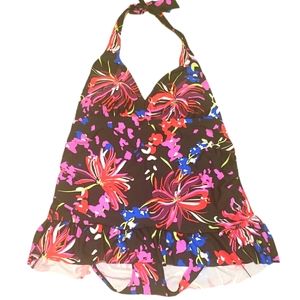 NWT-Dip floral skirted swimsuit 1x
